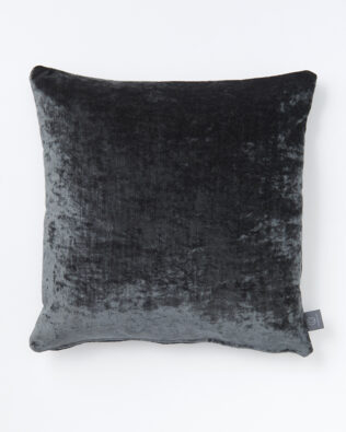 Blue Grey Faux Crushed Velvet Cushion