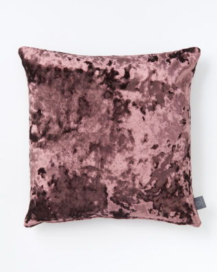 Purple Faux Crushed Velvet Cushion