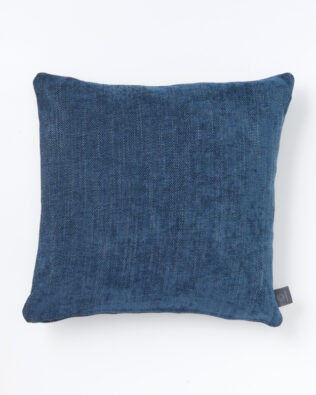 Denim Blue Herringbone Cushion