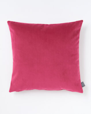 Hot Pink Faux Velvet Cushion