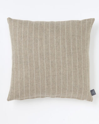 Oatmeal Striped Wool Cushion