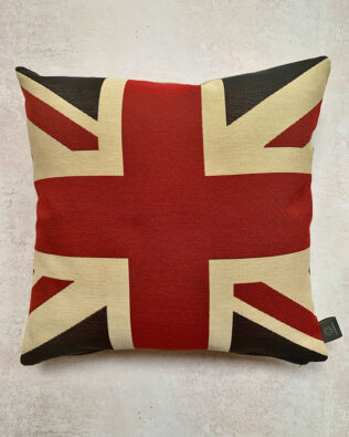 Vintage Union Flag Cushion (Heavy Linen Look Hard Wearing Fabric)